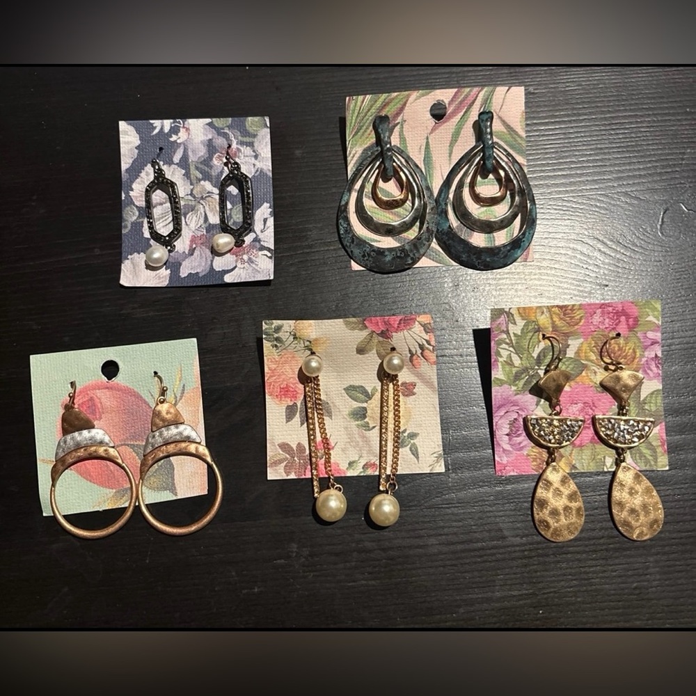 Bundle of 5 Costume Earrings
